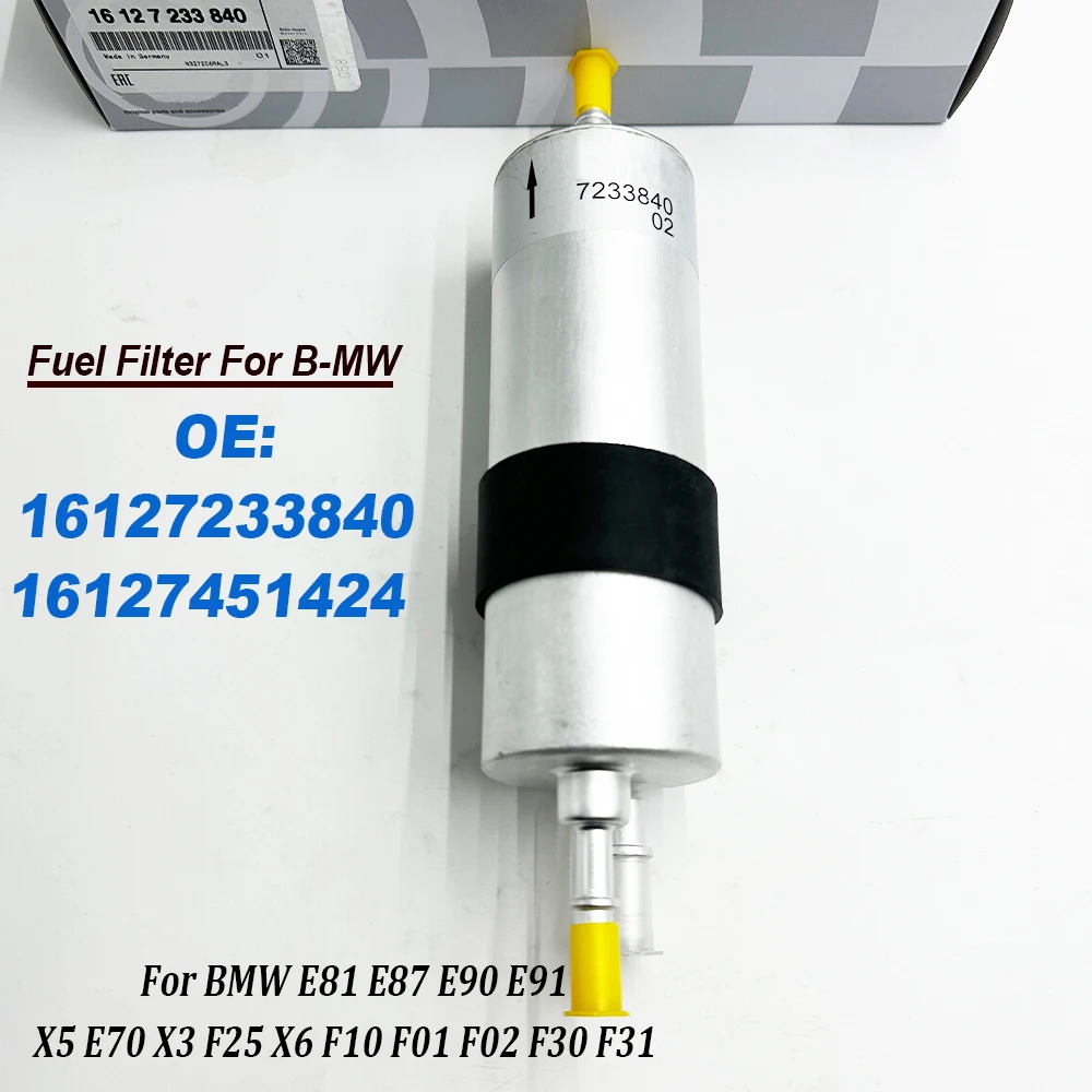 Brand New High Quality 16127233840 16127451424 Fuel Filter For B MW E81 E87 E90 E91 X5 E70 X3 F25 X6 F10 F01 F02 F30 F31