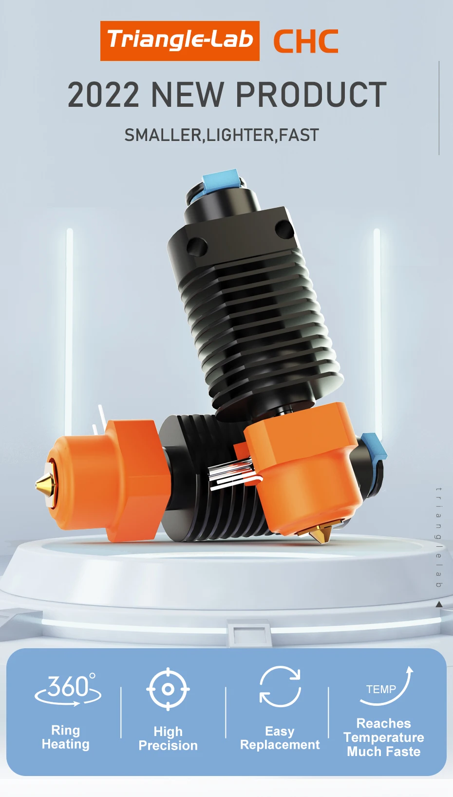 Trianglelab TCHC TR6 Hotend Keramik-Heizkern TUN Düse Schnelle Erwärmung Hoher Durchfluss für Ender3 Pro CR-10 CR-10S 3D-Drucker – Detail 1
