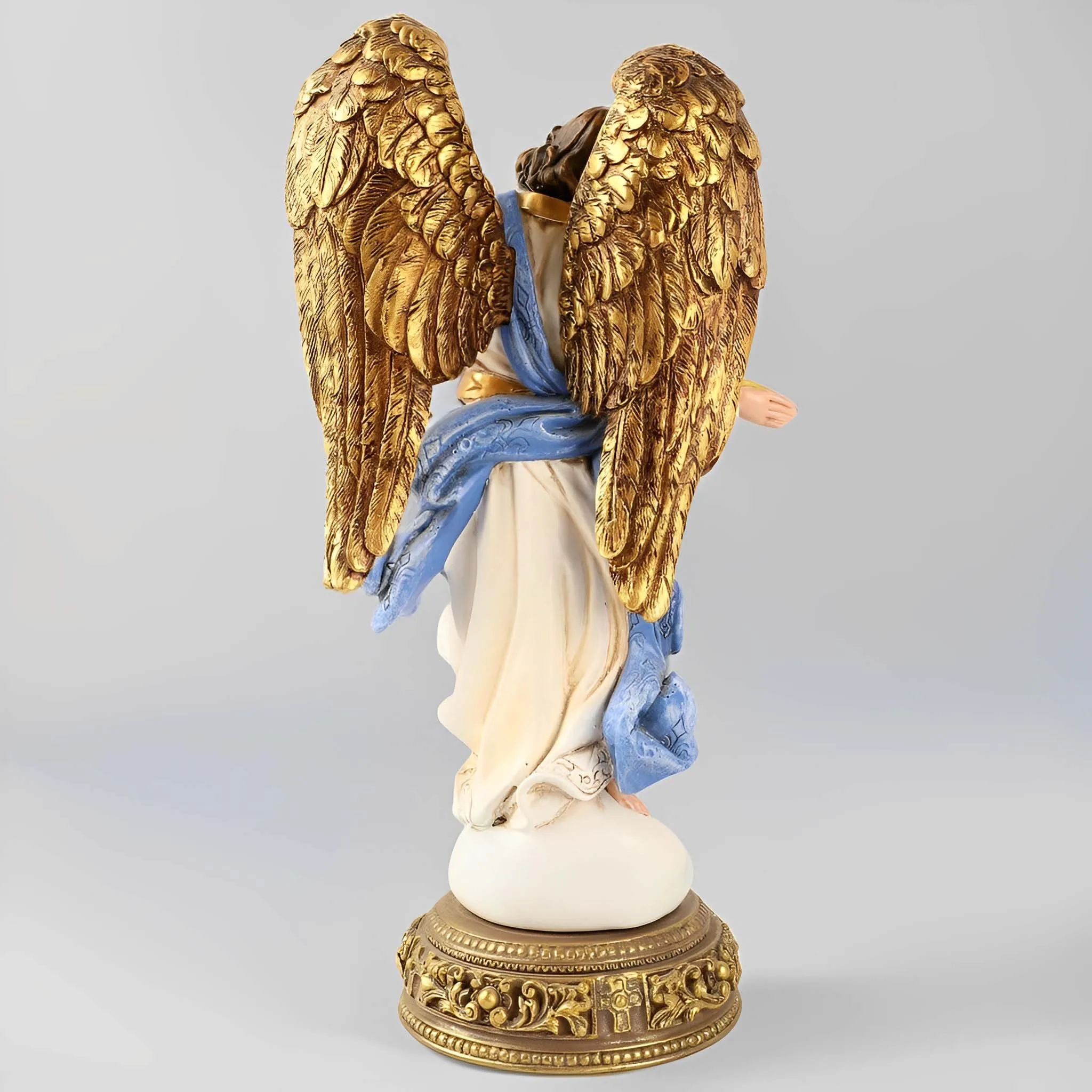 27cmH Archangel Gabriel Christmas Figurines Decorations Figurines Holiday Sculpture Tabletop Scenes Festival Gift Home Decor