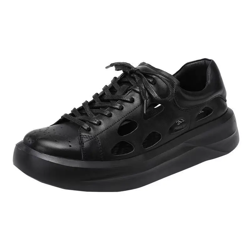 

Fashion Cow Genuine Leather Shoes High Quality Luxury Designer Sneakers Loafers Platform Men Casual Trainer Unisex Sport Shoes