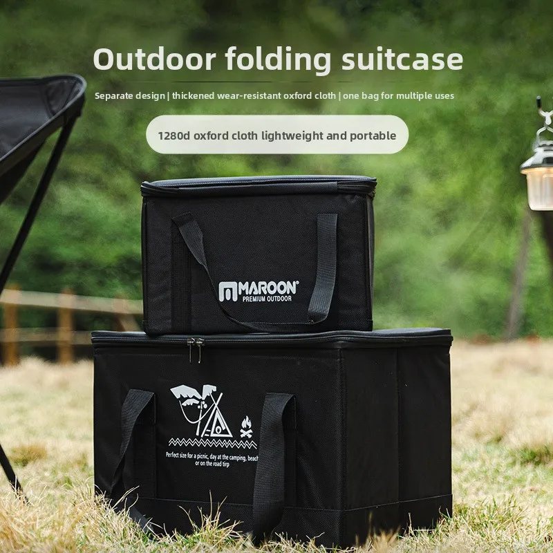 

Waterproof Folding Storage Box, Large Capacity Portable Handy Organizer Bag for Camping Travel Car Outdoor Use