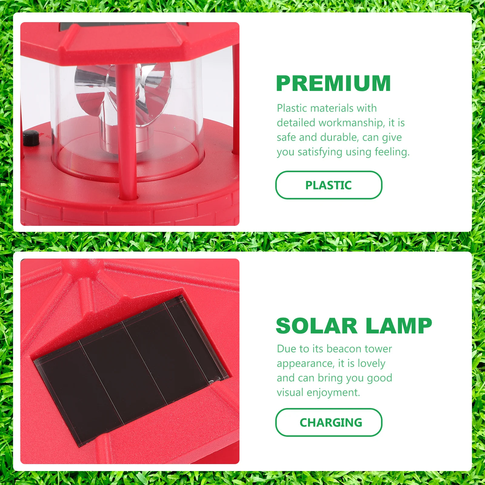 

Rotating Lights Outdoor Garden Yard Lawn Decor Beacon Tower Powered Lamp Ornament Pathway Lighting Solution