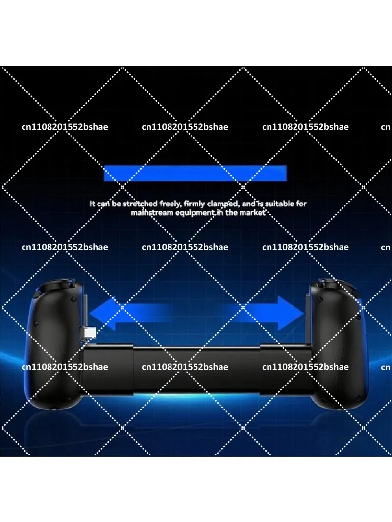 NEW-D6 Mini Foldable Gamepad Stretching Gaming Control Hall Effect Joystick For Android For PC Tablet Cell Phone Type-C Port