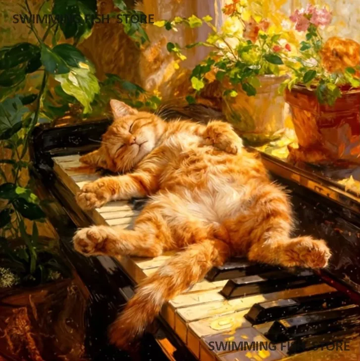 Adult Jigsaw Puzzle 500/1000 Pieces Puzzle Lazy Cat Paper Puzzle Decorative Painting Exercise Brain Thinking Unique Gifts