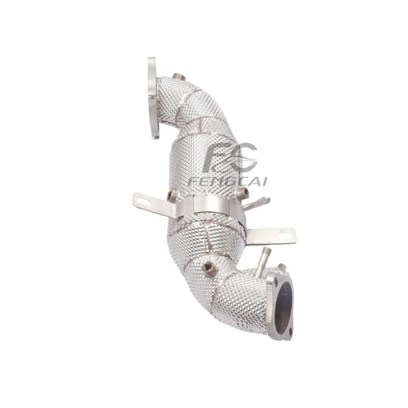 High-performance Downpipe Exhaust for Alfa Romeo Giulia 2.0T With OPF Exhaust Pipe Catalytic Converter with Heat Shield