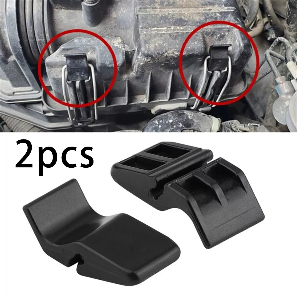 

2Pcs Clamp Intake Box Clamp Vehicle Maintenance Black Car Intake Box Clip Set Easy Installation High Reliability