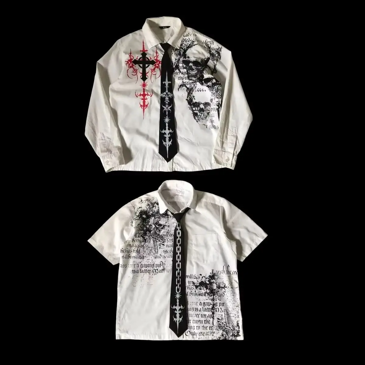 

Новая готическая футболка в стиле ретро Y2K, белая рубашка с длинным рукавом, мужская футболка в стиле Харадзюку с черепом, Святой Книгой и буквенным принтом, модный топ