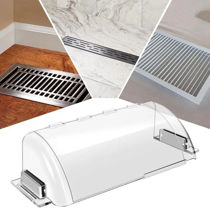 Magnetic Air & Hear Deflectors Transparent Adjustable Floor Vent Deflector Air Circulation Accessories For Home Or Office