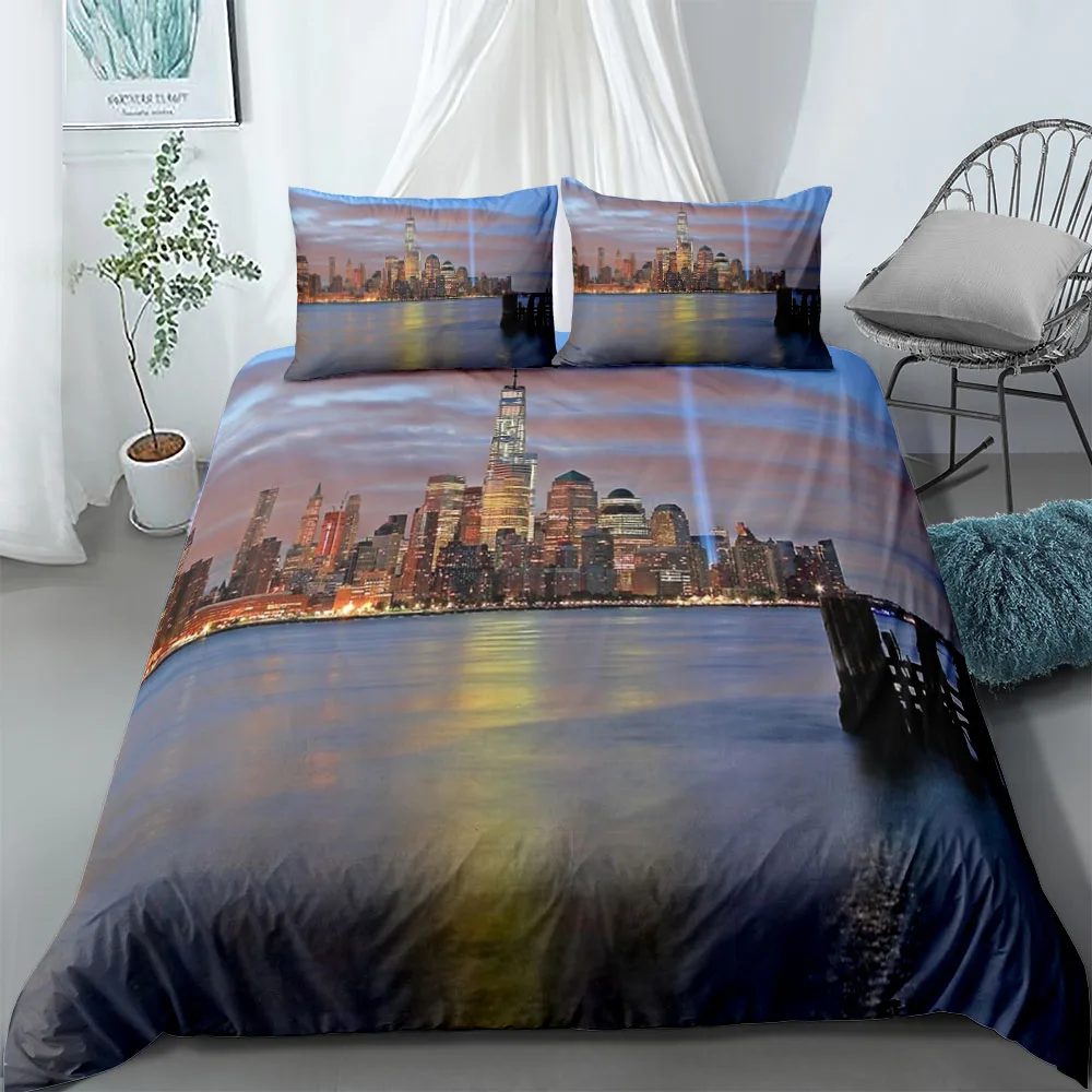 Willis Tower Landmark Duvet Cover Set UK Single Double Queen US Twin Full King Size pkm Bed Linen Set