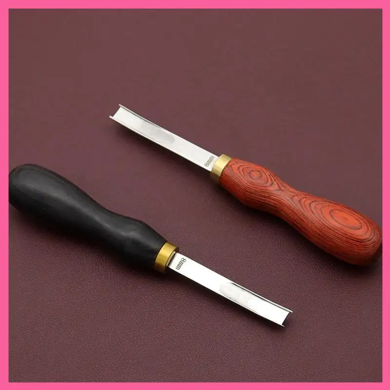 

HOT-Кожаные ножи для кромки, тонкий инструмент для рукоделия, режущие инструменты для снятия фаски своими руками с деревянной ручкой, красный, No 4 Durabl