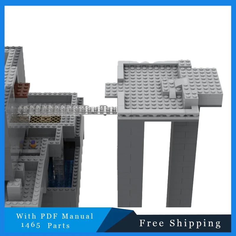 

1465 шт. MOC строительные кирпичи серии серый подземный городской строительный блок модель детский развивающий набор игрушек подарки на Рождество и день рождения