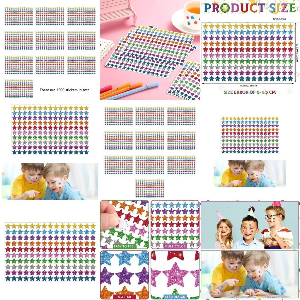 1500pcs ملصقات مكافأة الطفل ملصقات تحفيزية لفصل المعلم للأطفال