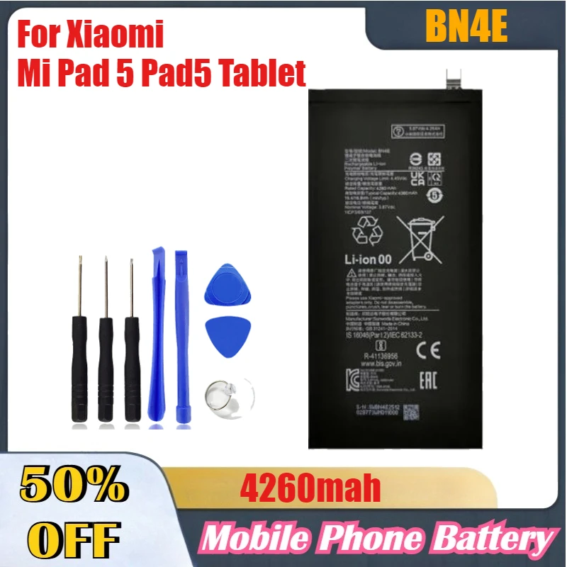 

4260mAh High Quality BN4E Replacement Battery For Xiaomi Mi Pad 5 Pad5 Tablet Rechargeable Phone Batteries