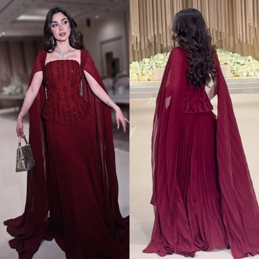 

Customized Modern Style Sparkle Organza Pleat Rhinestone Beading Straight Off-the-shoulder Long Dresses Bespoke Occasion Dresses