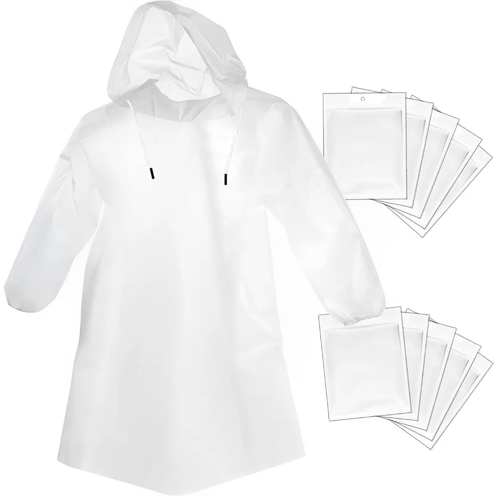 

Одноразовые пончо Cosowe от дождя для взрослых и женщин, прозрачные семейные плащи с капюшоном и рукавами для путешествий Disney