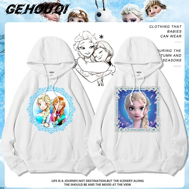 

Frozen Co-hoodie Women Disney Ayshaanna Anime Peripheral Hooded Coat Autumn Girls Clothes