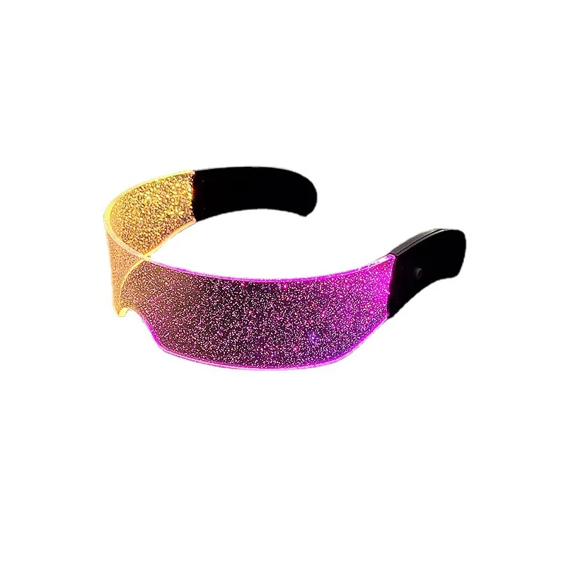 LED Luminous Glasses with Colorful Light Shades, Future Science Technology, Ins Popular Punk Goggles, Christmas Party Goggles