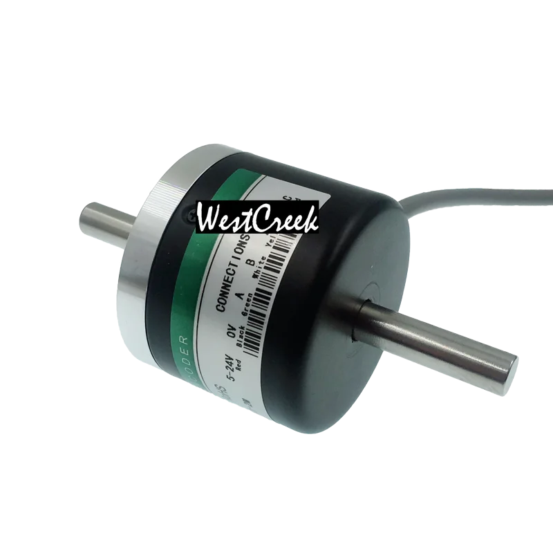 WESTCREEK 8mm Solid Shaft Encoder Through Double Out Both Ends of The Shaft Increment Encoder Installed At Both Ends