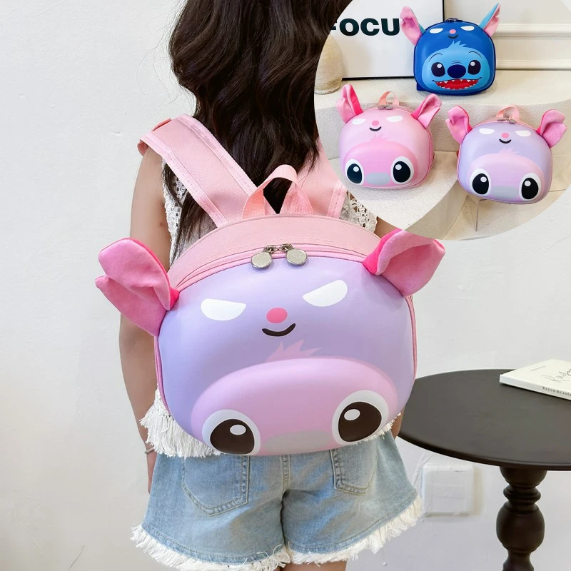 

Disney Stitch 3D Hard School Bag Cartoon Backpack for Kindergarten Kids Cute Modeling High Capacity Backpack Kids Stationery