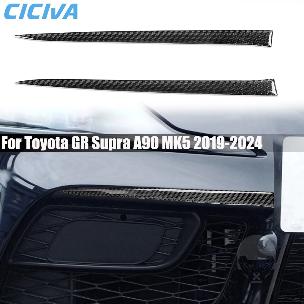 

Carbon Fiber Car Accessories Bumper Decorative Panel Exterior Cover Modified Trim Sticker For Toyota GR Supra A90 MK5 2019-2024
