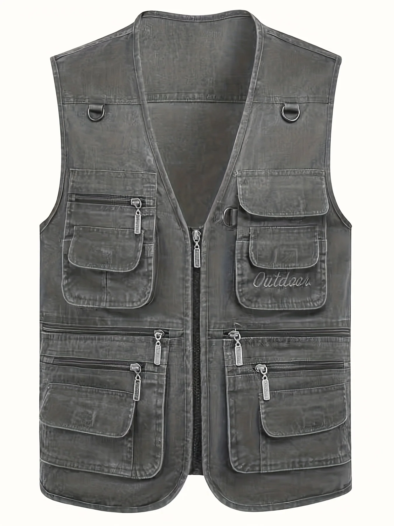 Extragroße Größen 4XL 5XL 6XL Neue Herren-Freizeitweste für den Sommer in großen Größen aus Baumwolle, ärmellos, mit 16+ Taschen, Herren-Multitaschen-Fotoweste – Detail 6