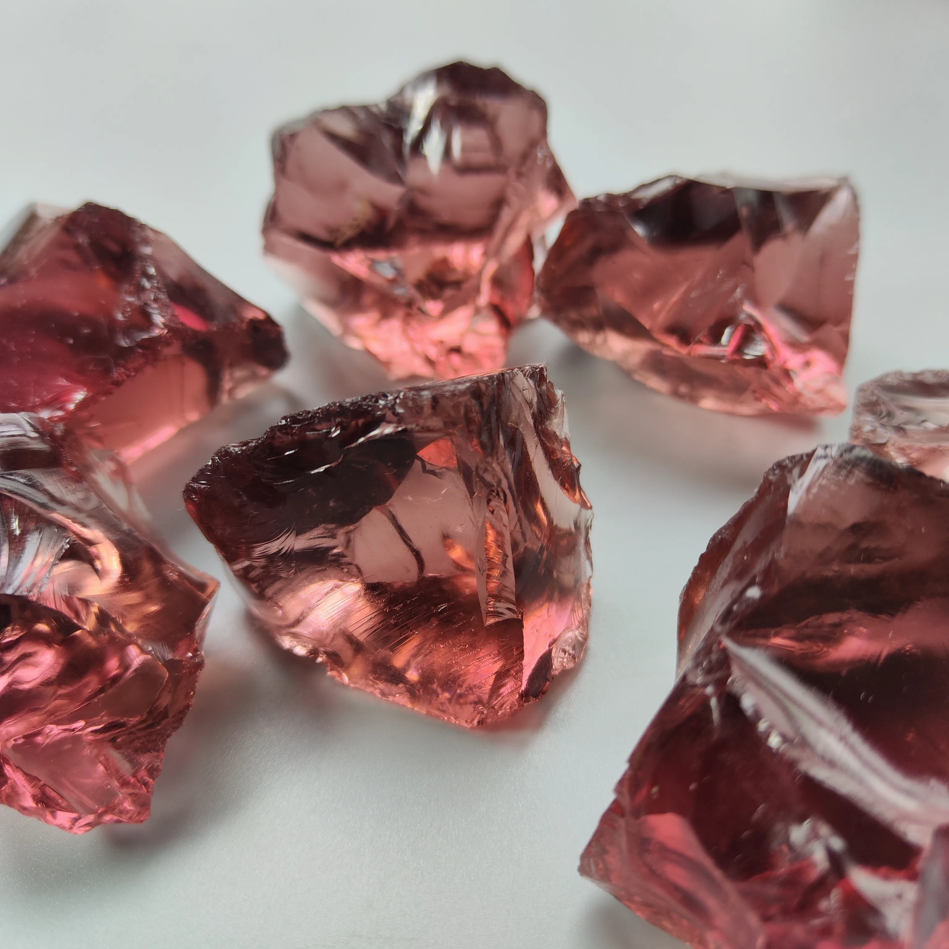 40g/100g/200g Wine red smelted quartz Crystal, Synthetic glass can be used for indoor aromatherapy stone, gem jewelry making