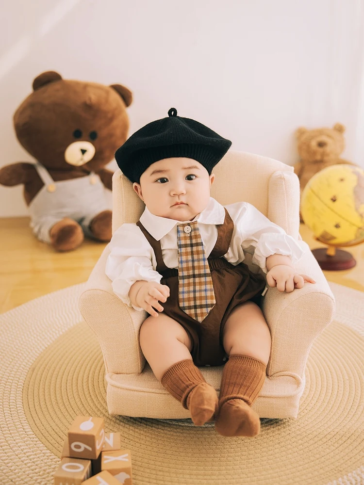 Childrens photography clothing Maillard style baby hundred day photo weekly photo photography clothing bebê  신생아사진