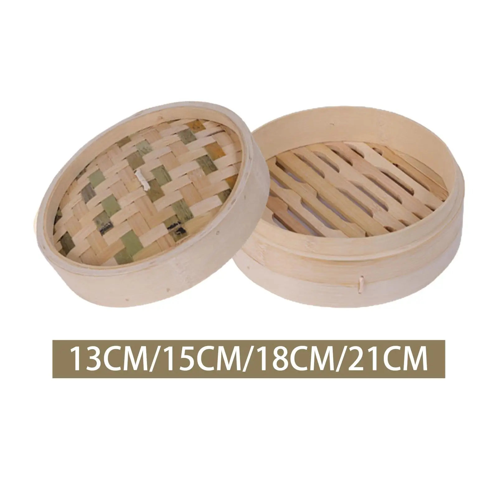 Bamboo Steamer Vegetable Steamer for Asian Food Handmade, Bun Steaming Basket Dumpling Steamer for Vegetables Rice Sum