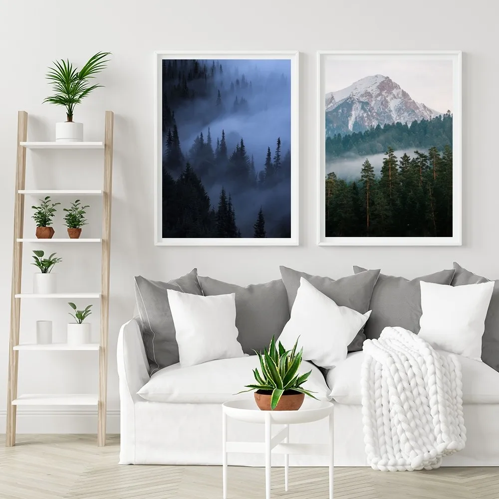 1pc Natural Scenery Forest Poster Good Quality Prints and Posters Vintage Room Home Bar Cafe Decor Aesthetic Art Wall Painting