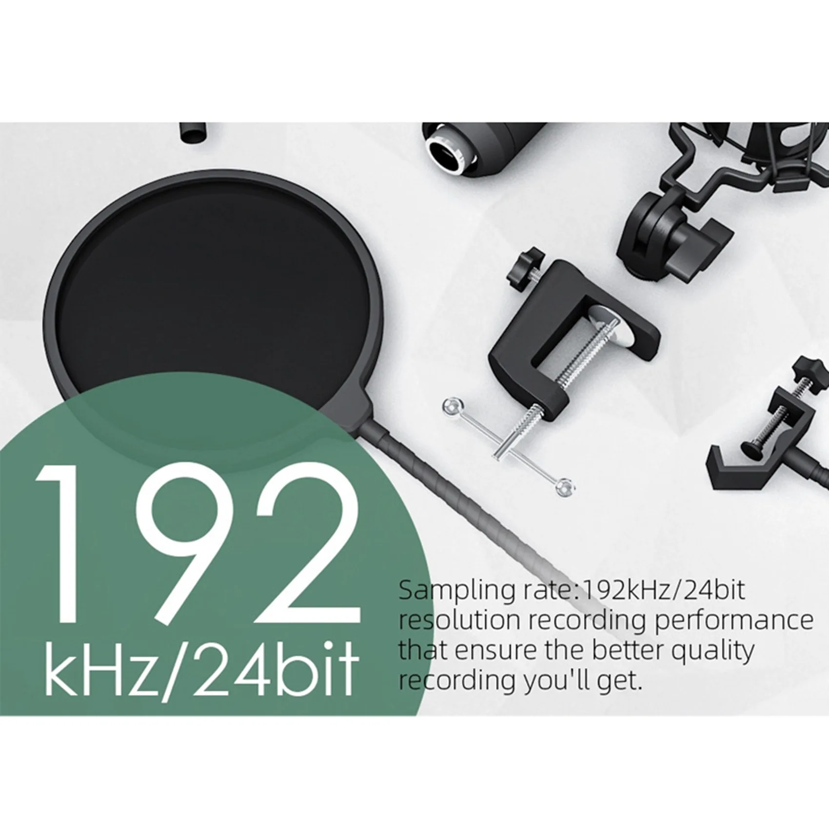 BM800 ตัวเก็บประจุไมโครโฟน 192 Khz/24Bit Professional ไมโครโฟน USB Mic สําหรับแล็ปท็อปคอมพิวเตอร์คาราโอเกะ Tik Tok Youtube