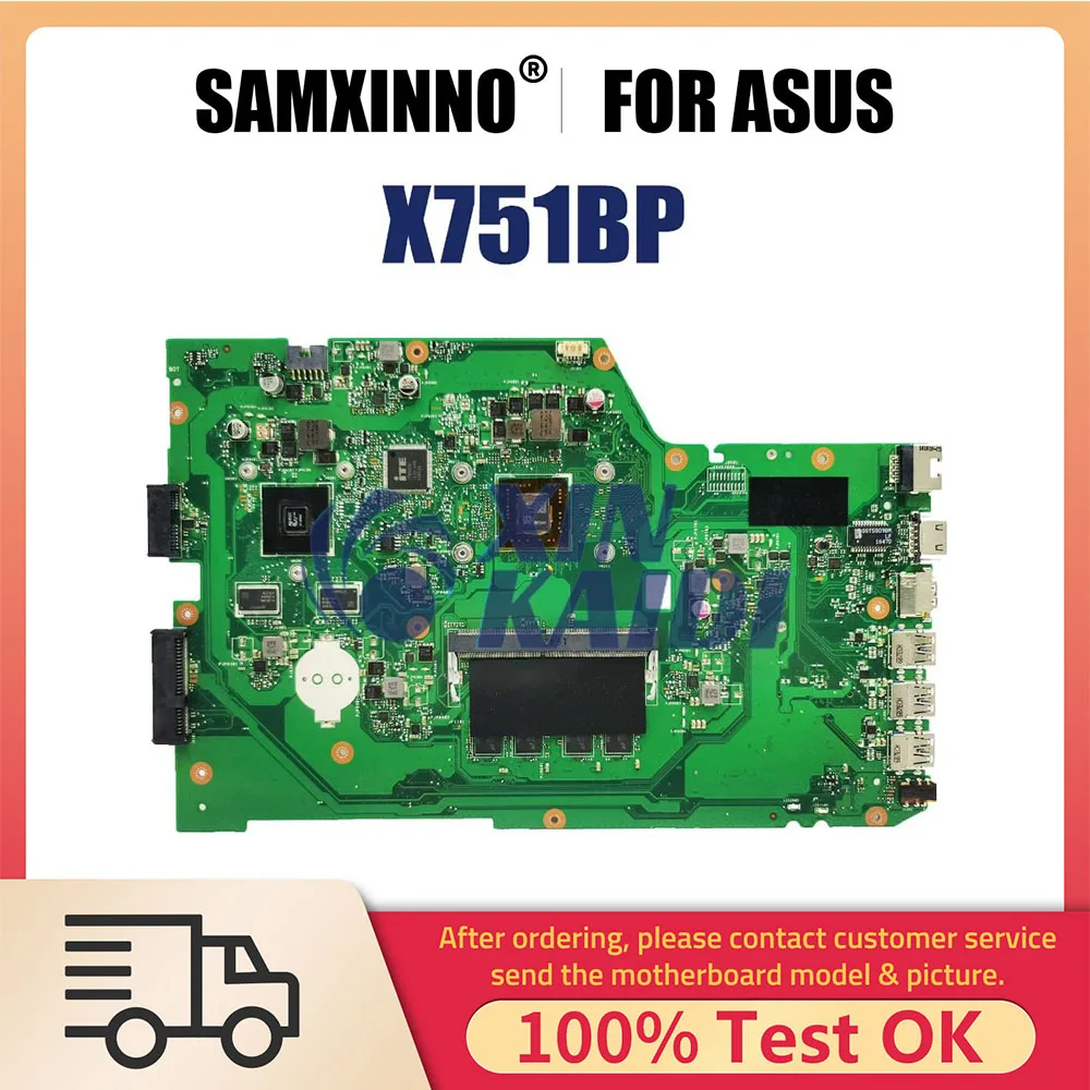 Notebook Mainboard For ASUS X751B X751BP F751BP A751BP K751BP Laptop Motherboard E2 A6 A9 CPU 4G 8G-RAM V2G