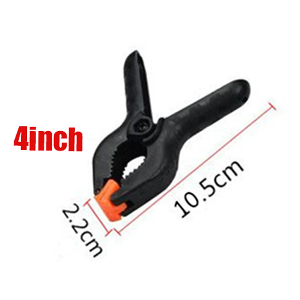 Steel Spring clamp Black Clip DIY Hand tools Modeling Nylon Photo Studio Plastic Workshop 3/4/6/9 inch Background