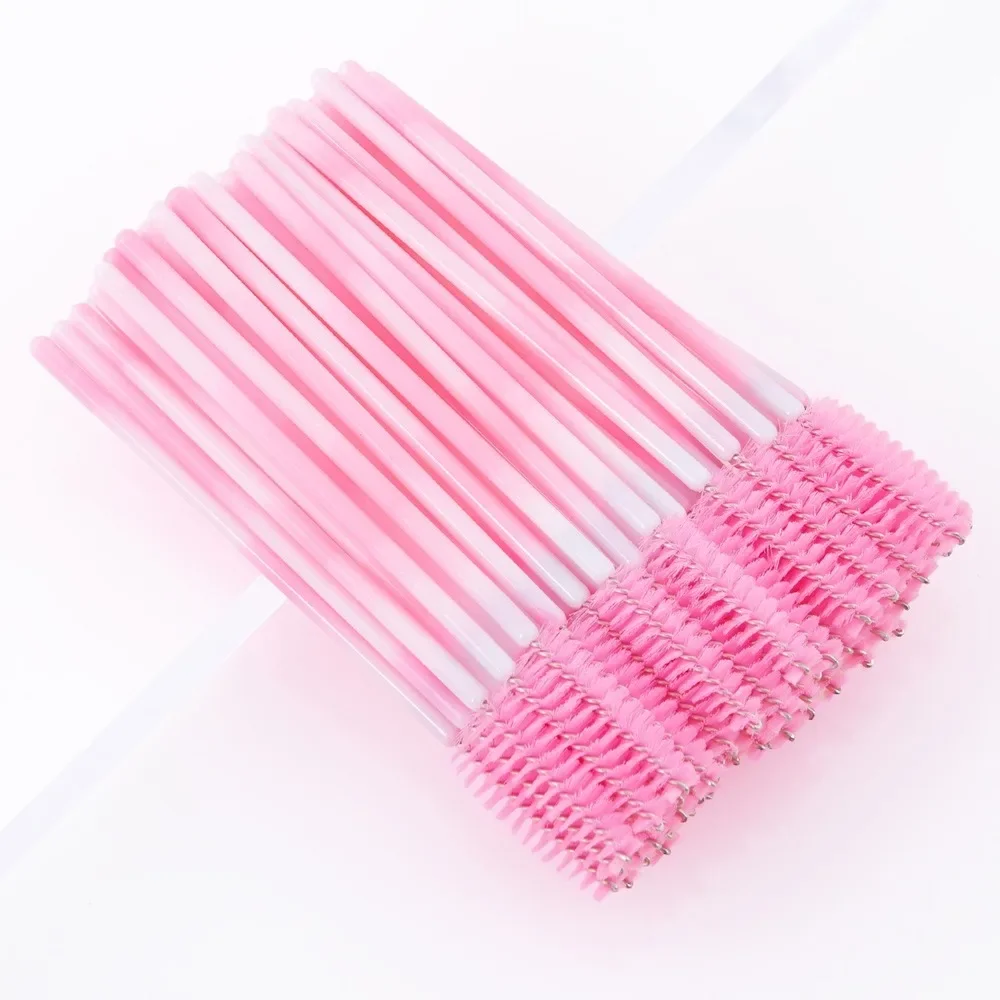 50 Pz/set Usa E Getta Ciglia Sopracciglio Spazzole Strumenti di Estensione Ciglia Mascara Bacchette Applicatore Spooler Ciglia Cosmetici
