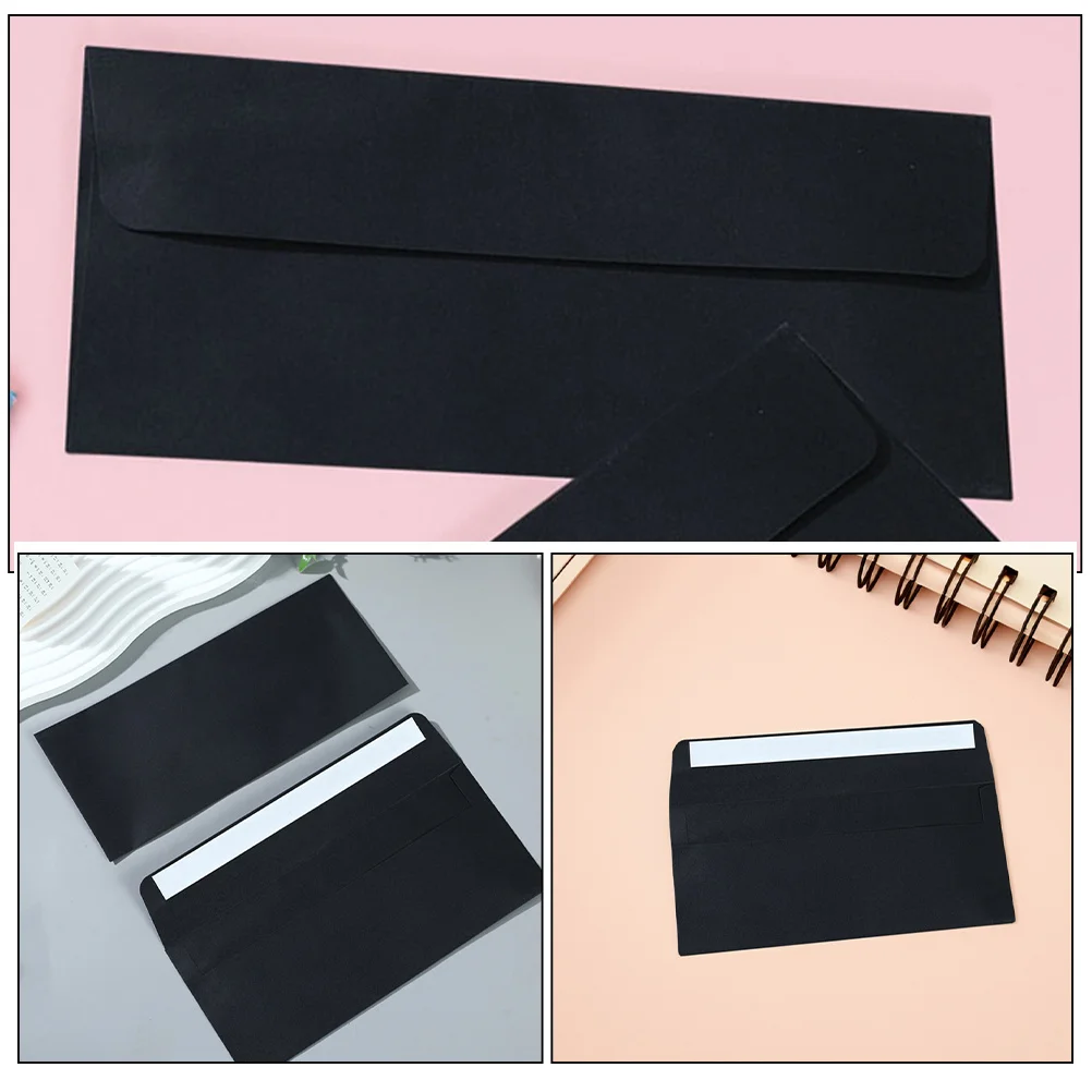 20 قطعة مغلفات الختم الذاتي حجم قياسي مغلفات بريدية ذاتية اللصق لدعوات زفاف عيد الميلاد فاتورة نقدية أموال