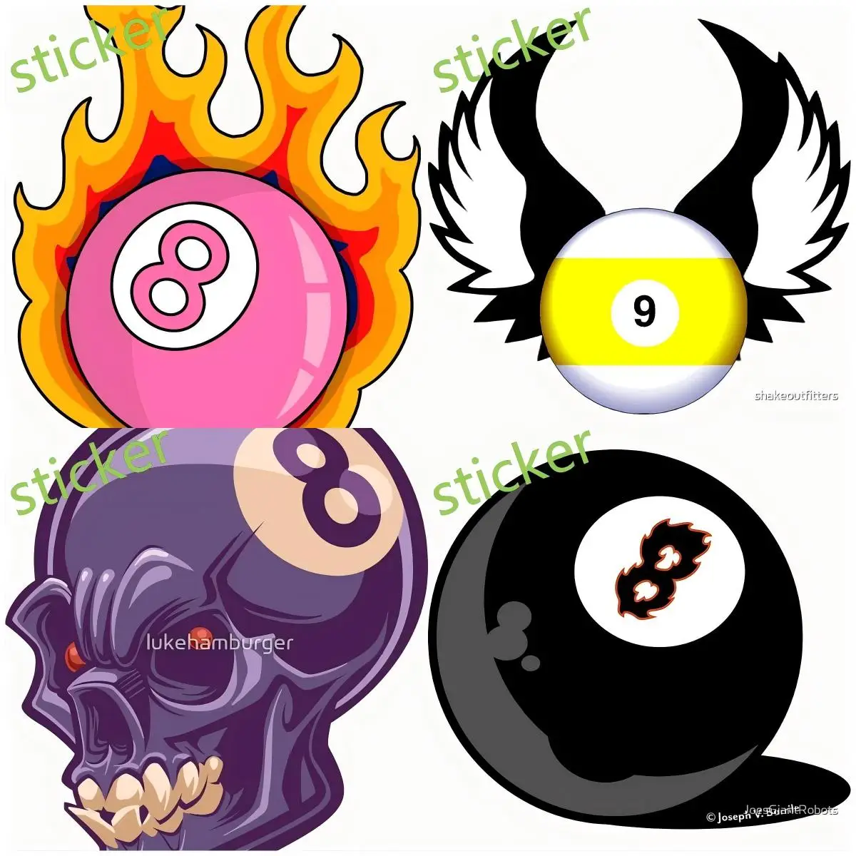 

8 ball Car Window Die Cut Vinyl Decal Car Sticker Auto Laptop Trunk Waterproof Decals