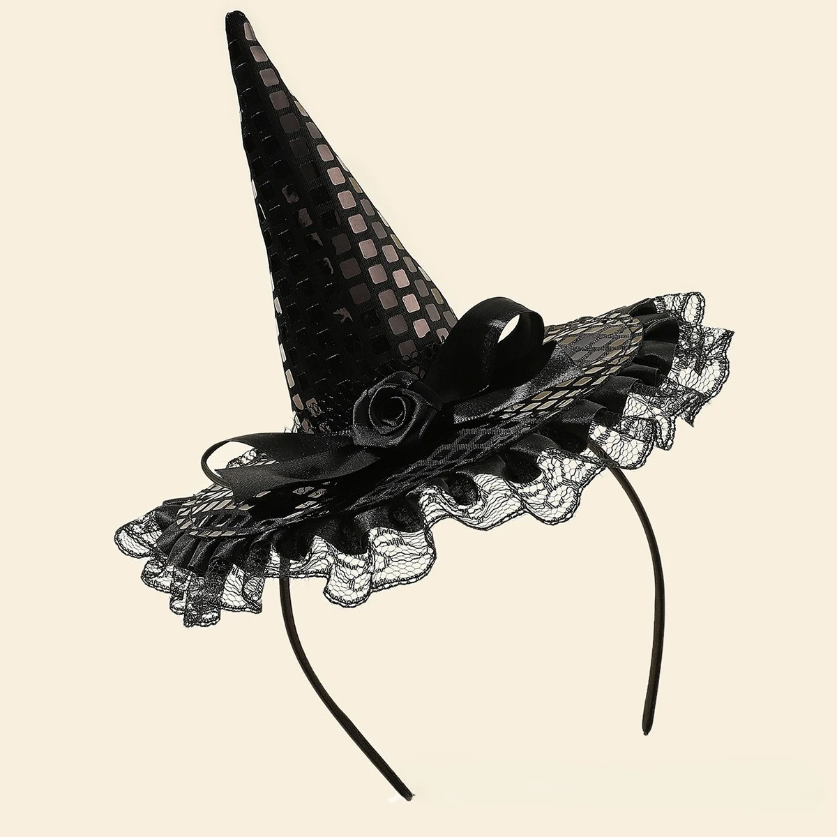 10pcs Halloween Sequins Pumpkin Top Hat Headband Witch Cosplay Costume Party Performance Props for Adult Children
