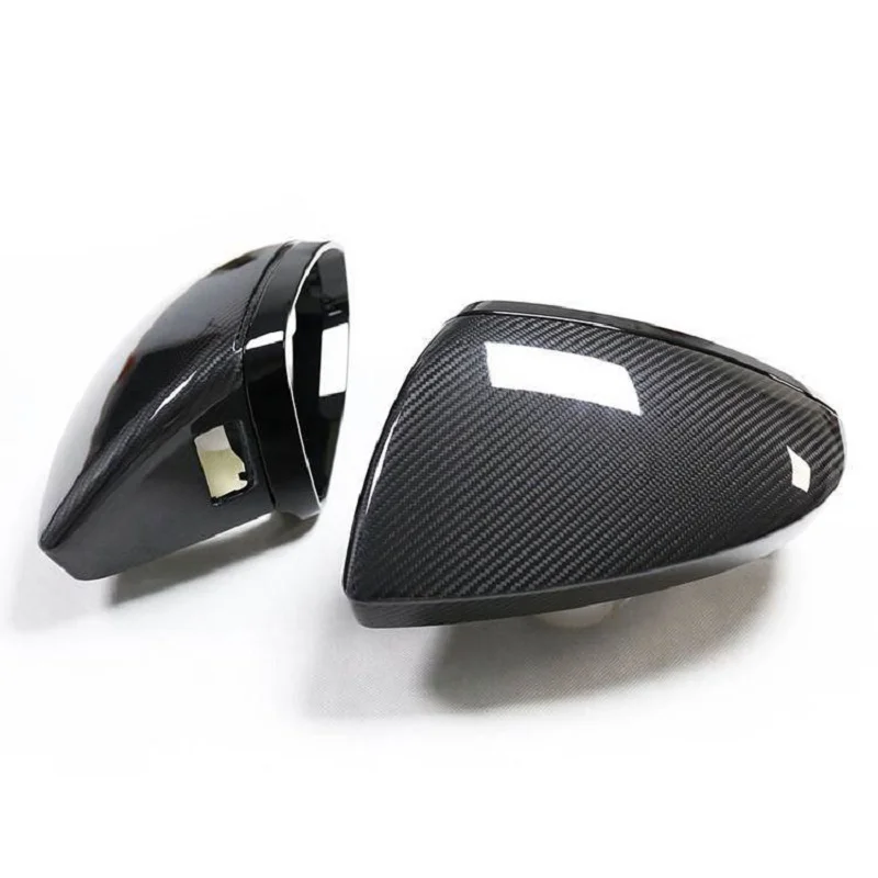 Dry Carbon Fiber Car Mirror Cover Caps Replace Style Fit For Audi A6 C8 S6 RS6 A7 S7 A8 2018-2023