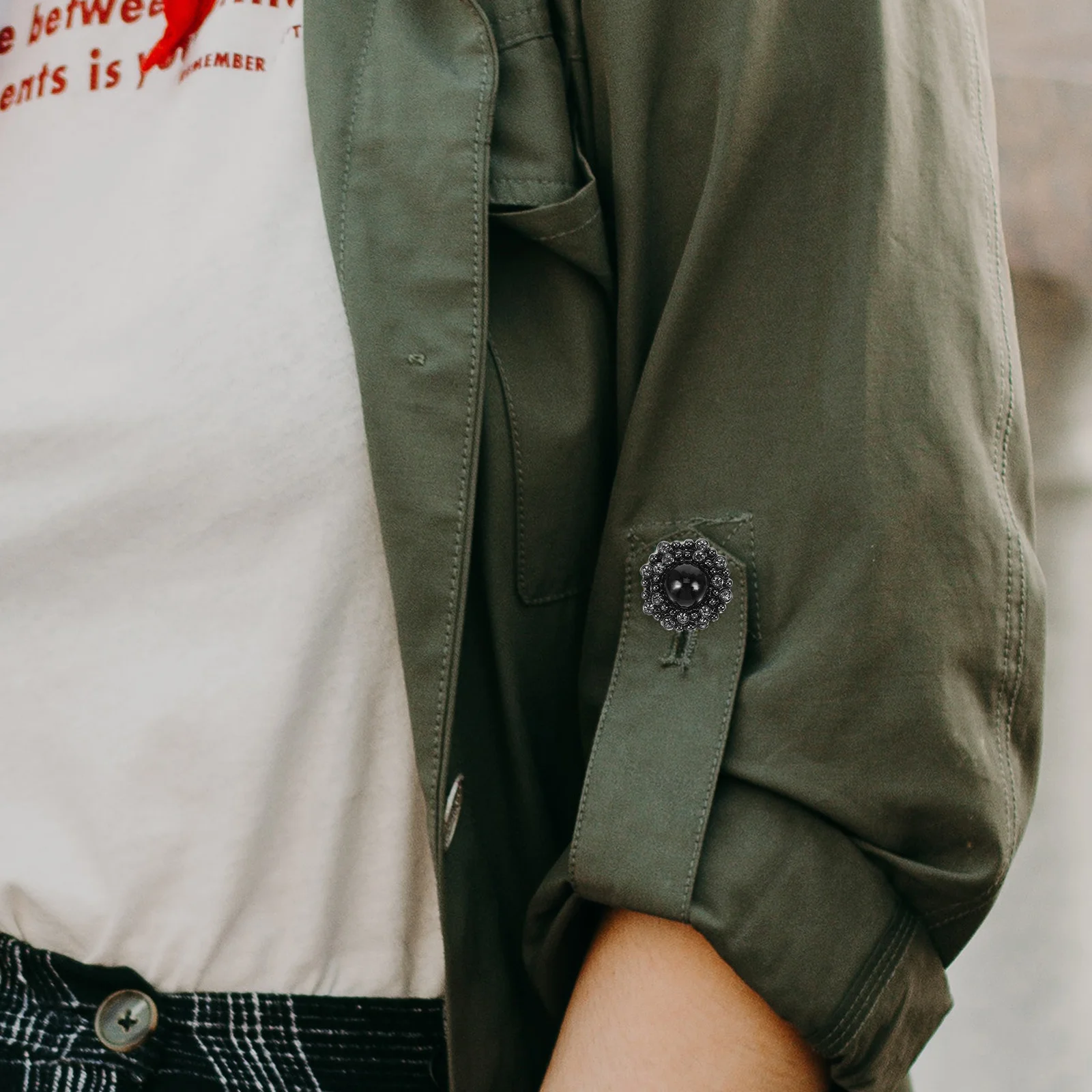 

10Pcs Clothes Button 20mm Round Alloy Rhinestone Embellishment Sewing Buttons Decorative Replacement Buttons for Coat Shirt