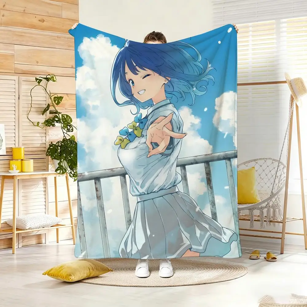 Anime T-Too Many L-Losing H-Heroines Throw Lightweight 240g Flannel Blanket Soft Skin-friendly for Summer Cooling