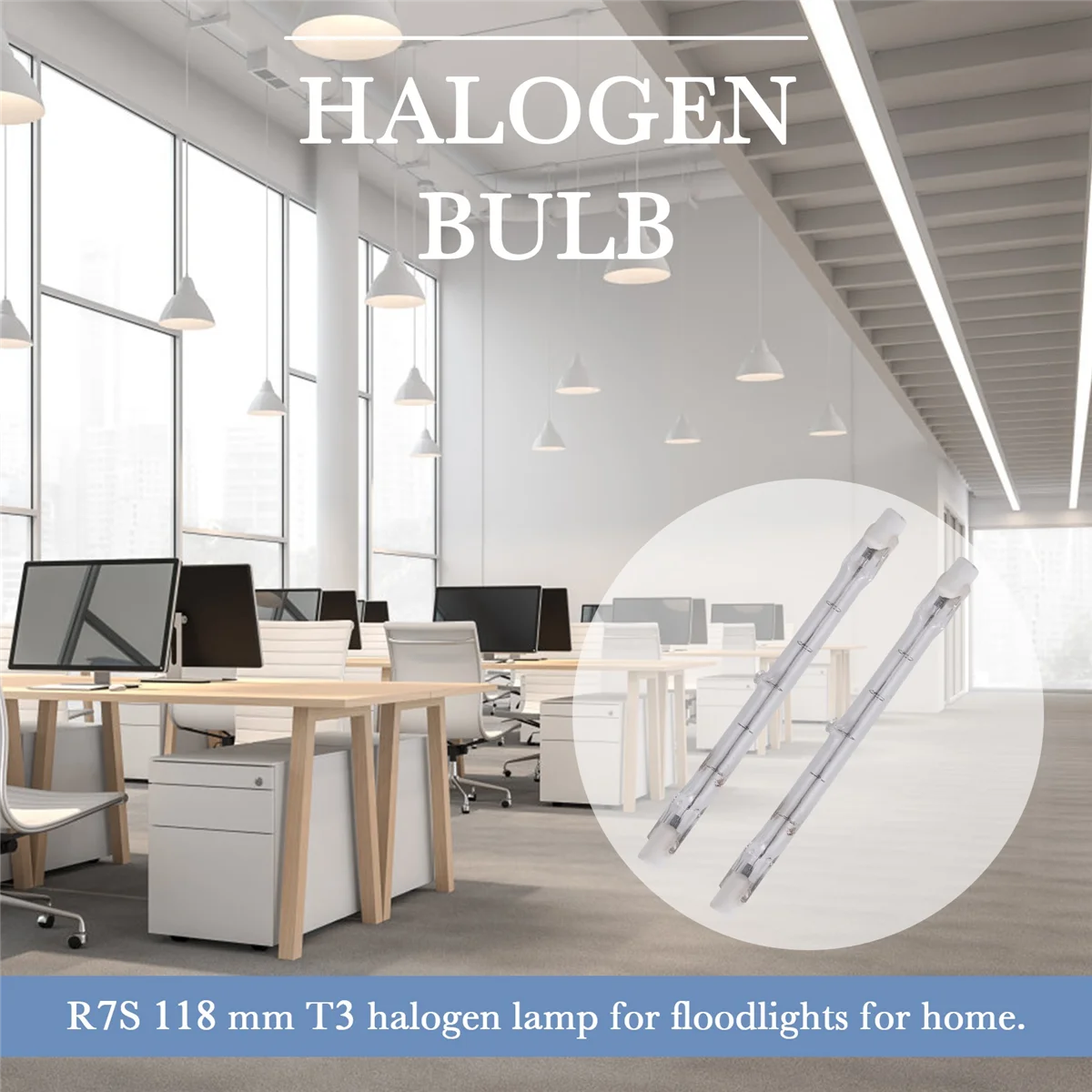 B24A R7S Halogenlampe 118 mm 200 W 230 V Packung mit 10 Halogenstangen R7S Halogenlampe R7S dimmbare Halogenstangenlampe