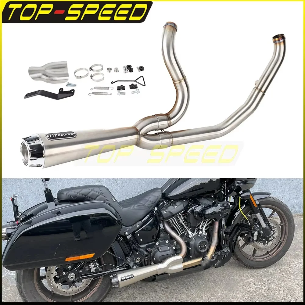 New Motorcycle Exhaust Pipe Escape Muffler System RB Killer Silencer For Harley Softail Street Bob 114 FXBBS FXBB Standard FXST