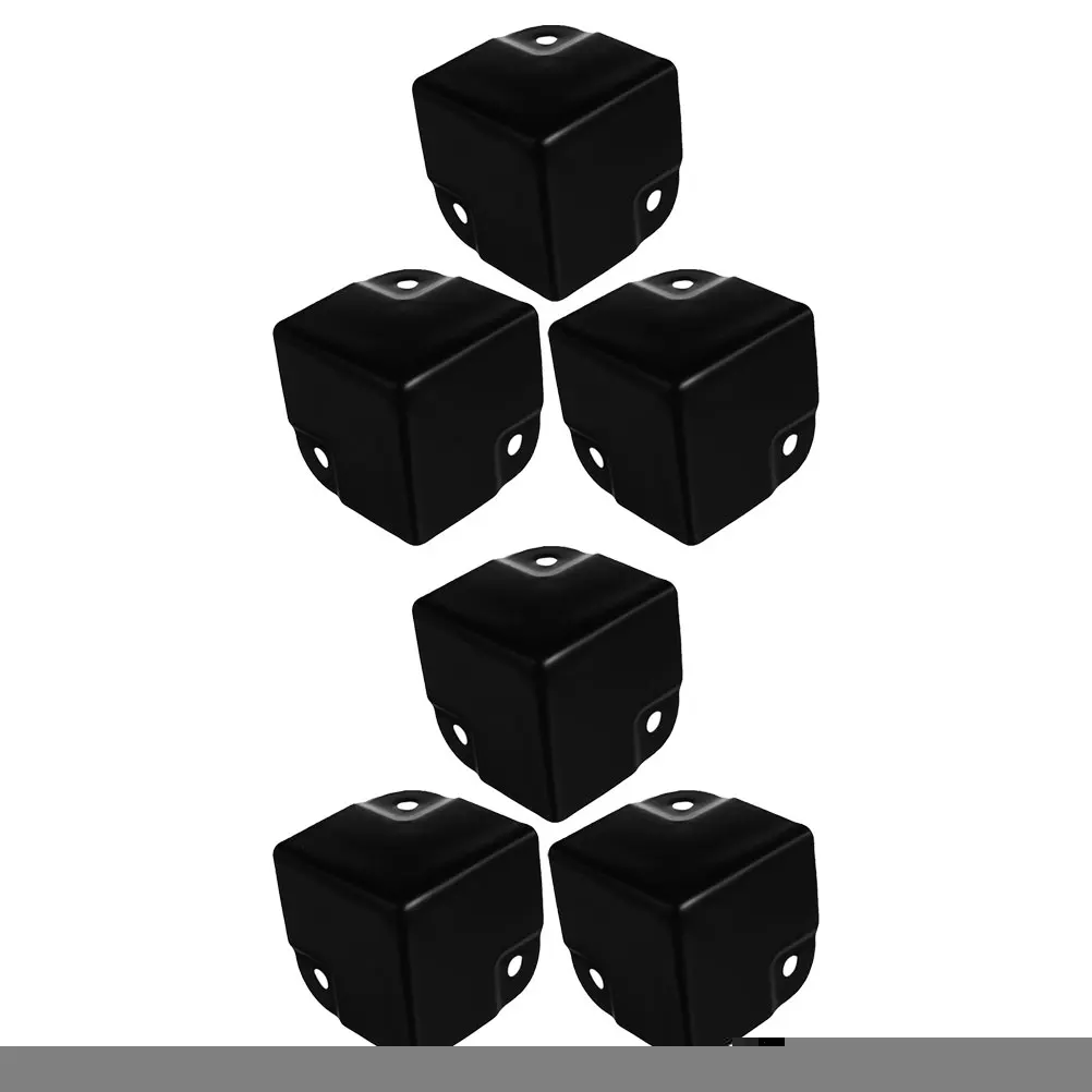 

6 Pcs Electroplated Corners Cabinets Case Guard Speaker Protector Angle Iron Metal Guards Tool