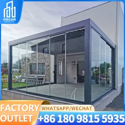 prefabricated veranda outdoor garden canopy arch cover terrace awning bioclimatic electric pergola