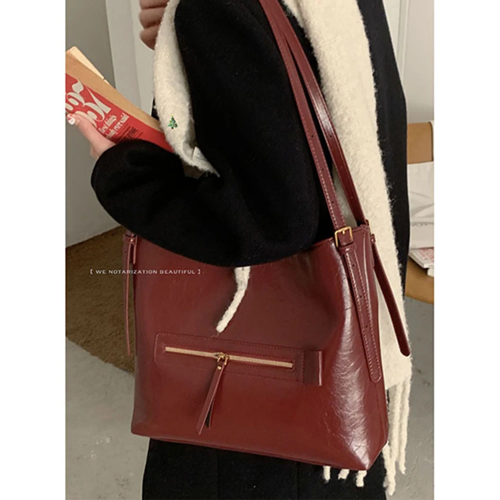 Textured Red Tote B… - image