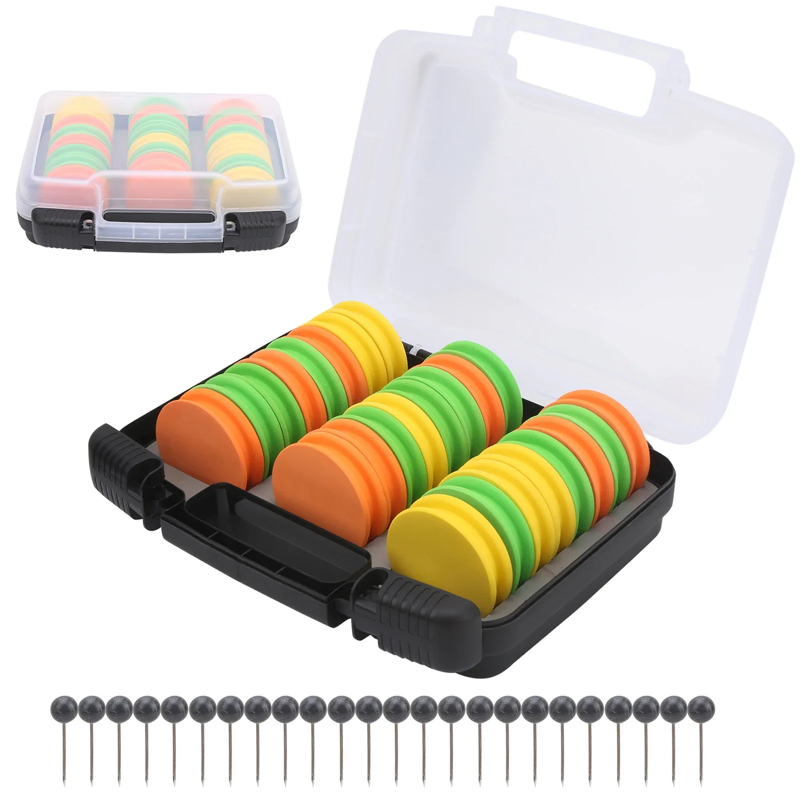 24pcs  Foam Spools Fishing Line Winder Hook Board 63x15mm Outdoor Sea Ice Boat Spools Fishing Box Tackle Boxes