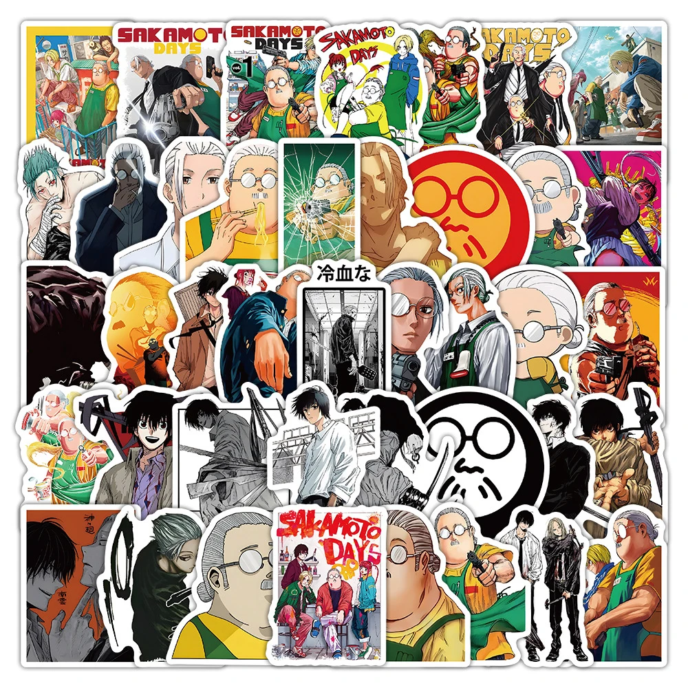 10/30/60pcs Anime Sakamoto Days Stickers Cool Shin Asakura Sticker for Stationery Notebook Phone Laptop Car Taro Sakamoto Decals
