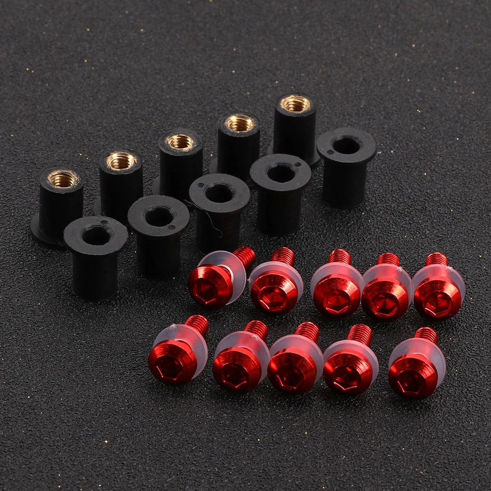 For Suzuki VSTROM 600 800 DL650 DL1000 DL250 V-STROM 650 1000 XT Motorcycle WindScreen Bolt Mounting Screws Windshield Rivet Nut