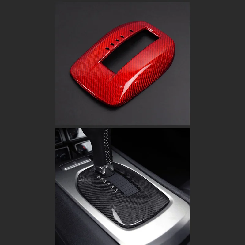

Настоящая внутренняя отделка панели переключения передач из твердого углеродного волокна для Camaro 2010-2015 (красный) Запчасти Аксессуары