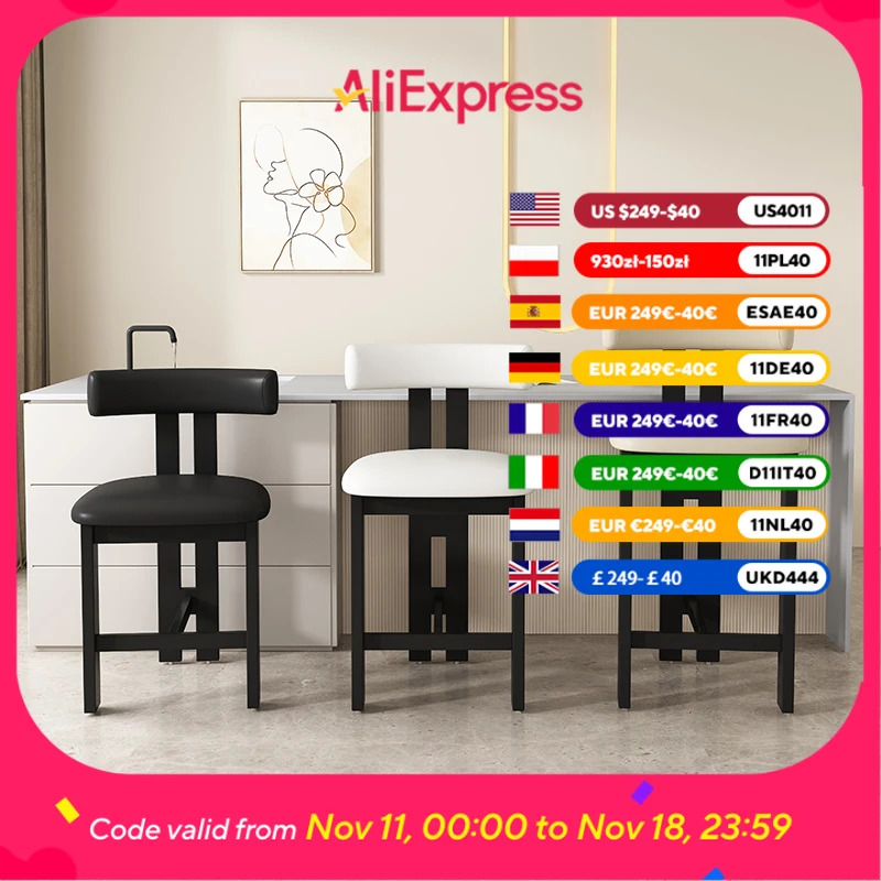 

Black Back Bar Stools Commercial Cream Unique Minimalist Luxury Bar Stools Modern Designer Elegant Sillas De Barra Bar Furniture