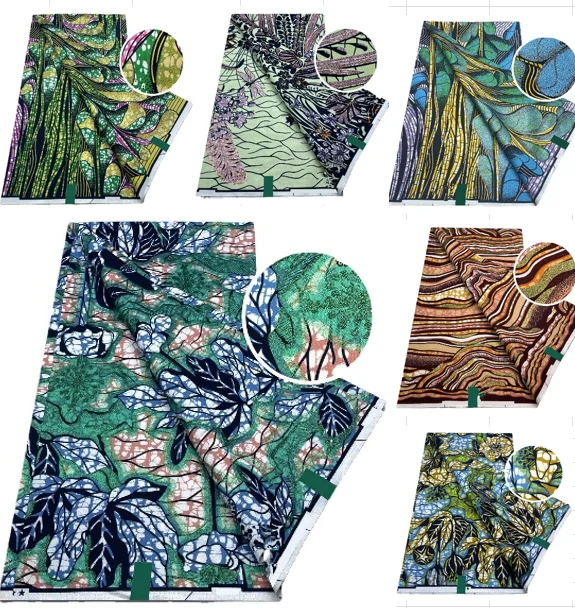 

Grand Super Fabric 100% Cotton African Wax Fabric Wax Print Ankara For Sewing Dress 6yards African Print Cotton Fabric